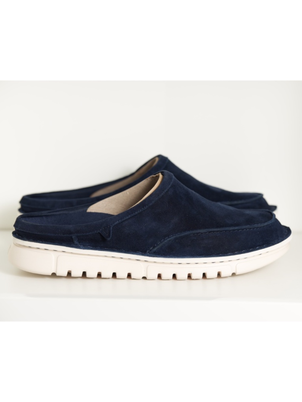 Vionic Uptown Clog Mens Clogs & Mules Navy Blue Suede US 10.5 M UK 9.5 EU 43.5